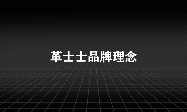 革士士品牌理念
