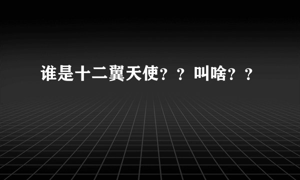 谁是十二翼天使？？叫啥？？