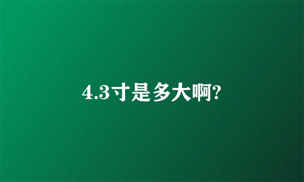 4.3寸是多大啊?