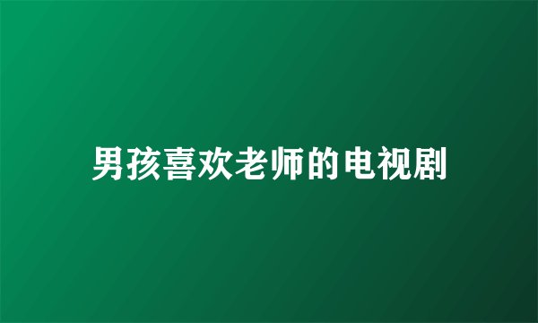 男孩喜欢老师的电视剧