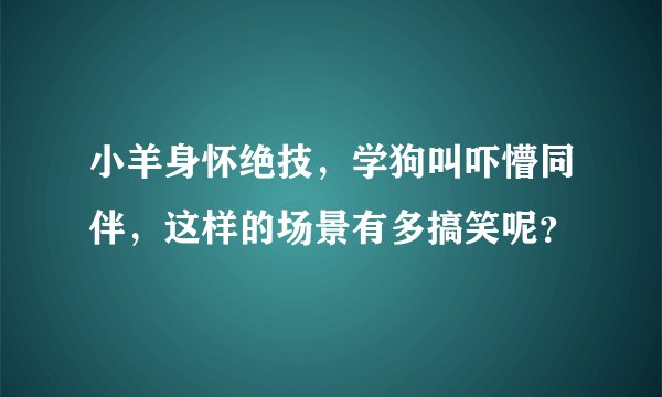 小羊身怀绝技，学狗叫吓懵同伴，这样的场景有多搞笑呢？