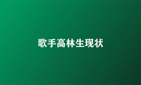 歌手高林生现状