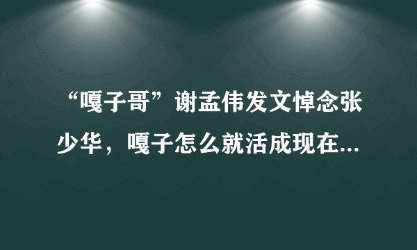 “嘎子哥”谢孟伟发文悼念张少华，嘎子怎么就活成现在这个样子了