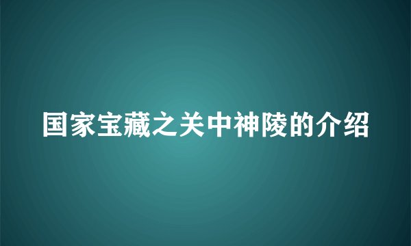 国家宝藏之关中神陵的介绍