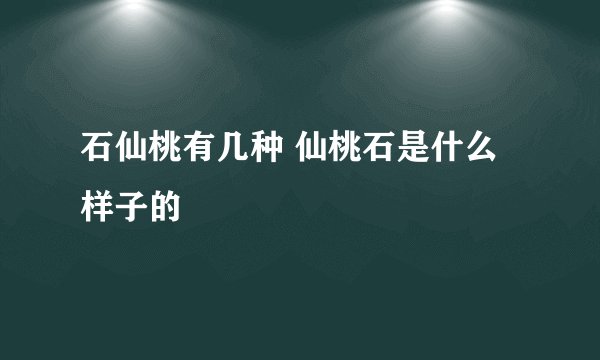 石仙桃有几种 仙桃石是什么样子的