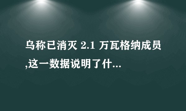 乌称已消灭 2.1 万瓦格纳成员,这一数据说明了什么? - 知乎