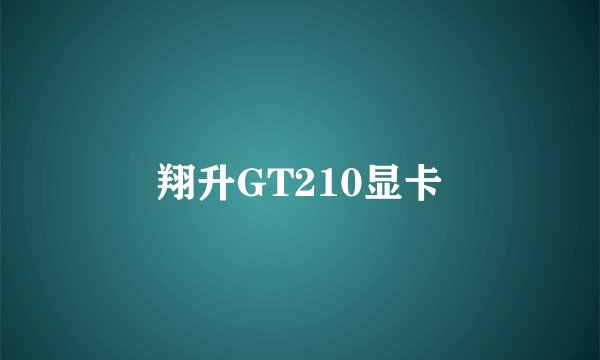 翔升GT210显卡