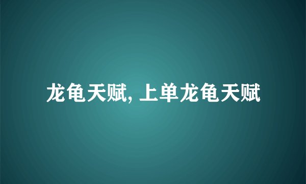 龙龟天赋, 上单龙龟天赋