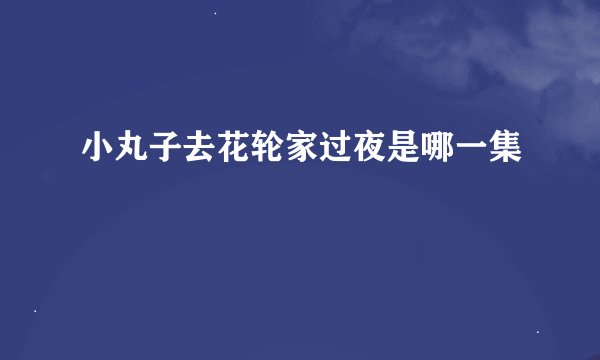 小丸子去花轮家过夜是哪一集
