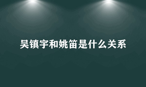 吴镇宇和姚笛是什么关系