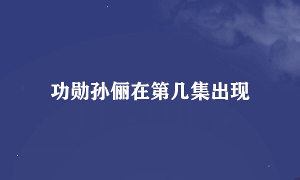 功勋孙俪在第几集出现