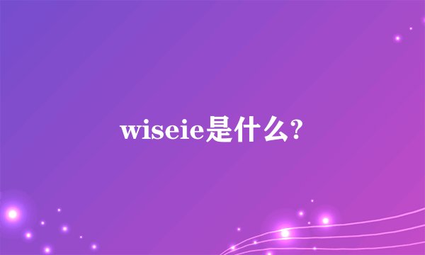 wiseie是什么?
