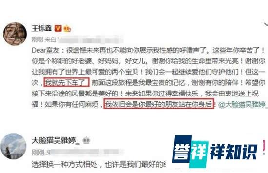 王栎鑫宣布离婚:我先下车了 这是咋情况？