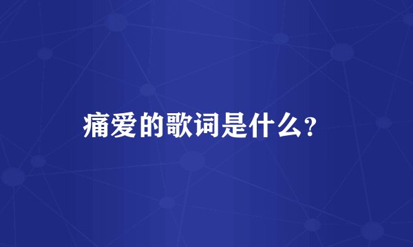 痛爱的歌词是什么？
