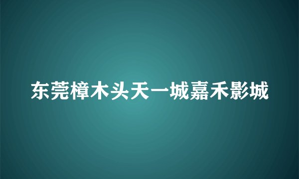 东莞樟木头天一城嘉禾影城