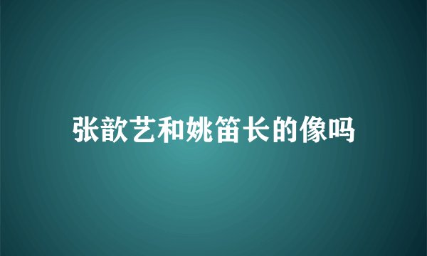 张歆艺和姚笛长的像吗