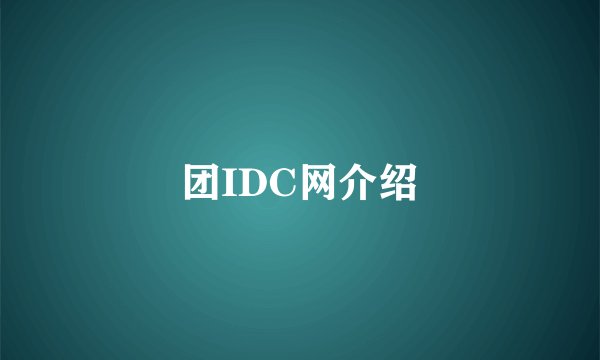 团IDC网介绍