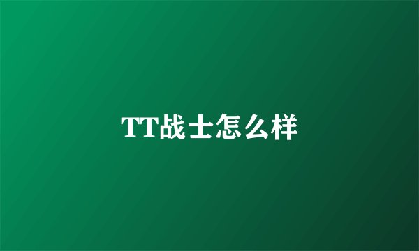 TT战士怎么样