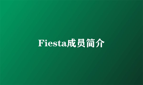 Fiesta成员简介