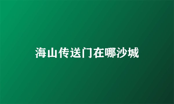 海山传送门在哪沙城