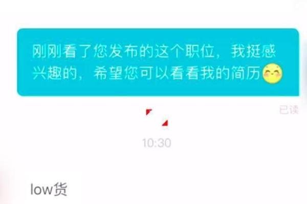 女子线上求职被骂“low货”，HR回应：不小心发的