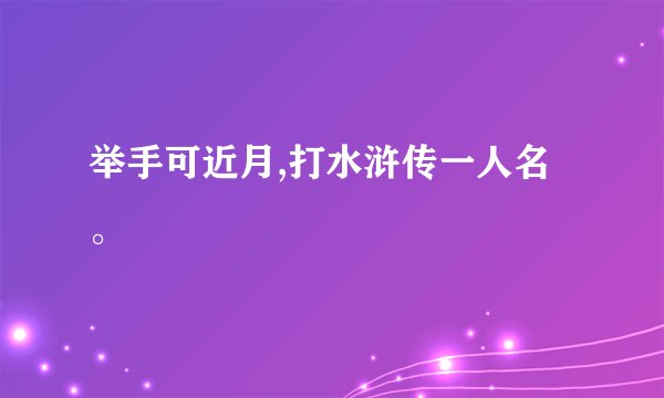 举手可近月,打水浒传一人名。
