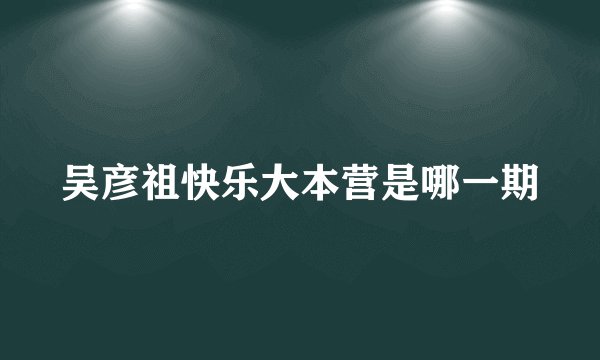 吴彦祖快乐大本营是哪一期