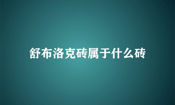 舒布洛克砖属于什么砖
