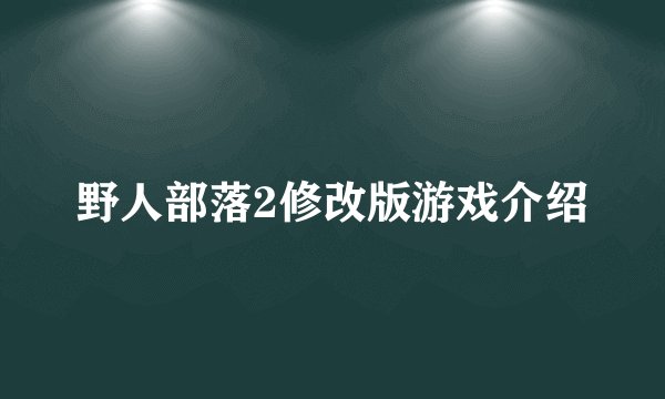 野人部落2修改版游戏介绍