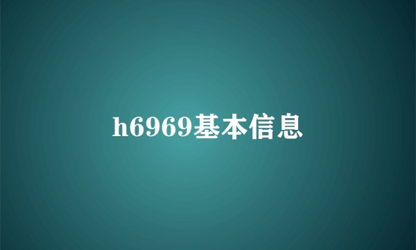 h6969基本信息
