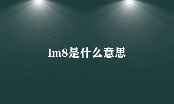 lm8是什么意思