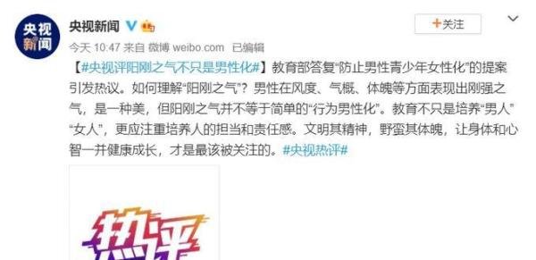 央视评阳刚之气:不只是男性化 这是咋情况？