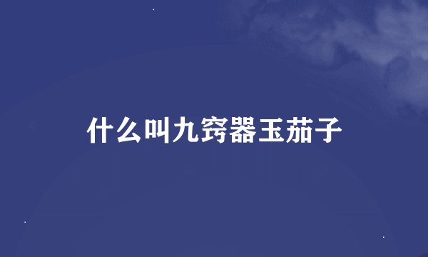 什么叫九窍器玉茄子