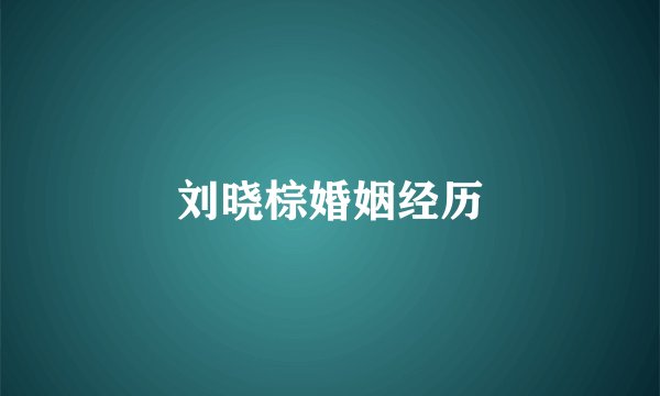 刘晓棕婚姻经历