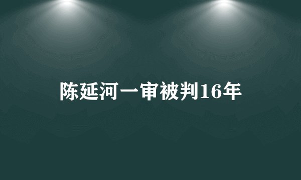 陈延河一审被判16年
