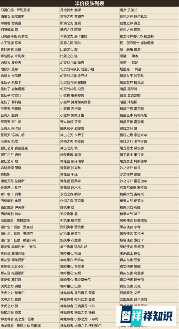 英雄皮肤新春全场半价及限定皮肤限时销售即将开启!