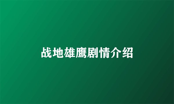 战地雄鹰剧情介绍