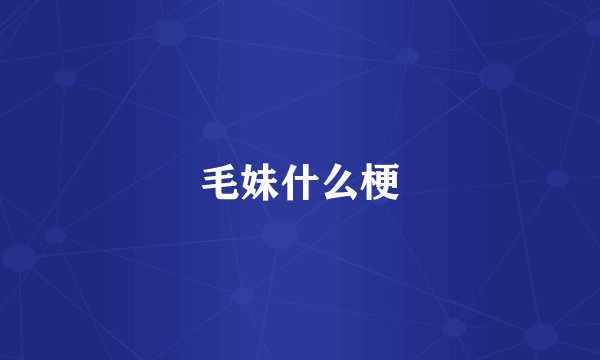 毛妹什么梗