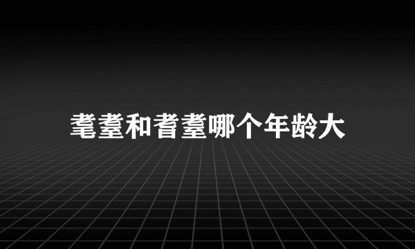 耄耋和耆耋哪个年龄大