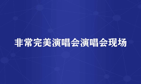 非常完美演唱会演唱会现场