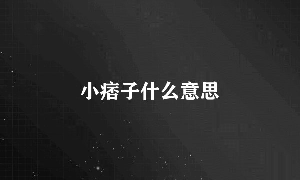 小痞子什么意思