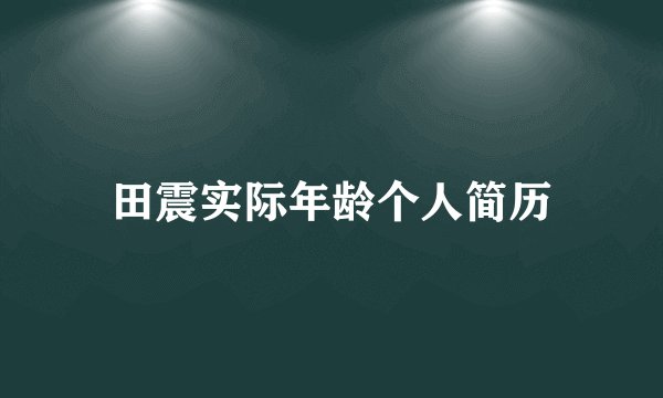 田震实际年龄个人简历