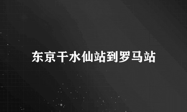 东京干水仙站到罗马站