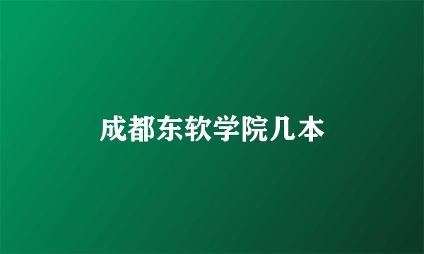 成都东软学院几本