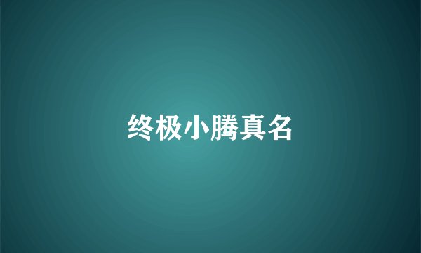 终极小腾真名