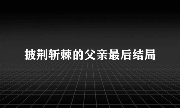披荆斩棘的父亲最后结局