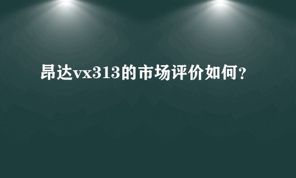 昂达vx313的市场评价如何？