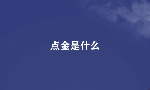 点金是什么