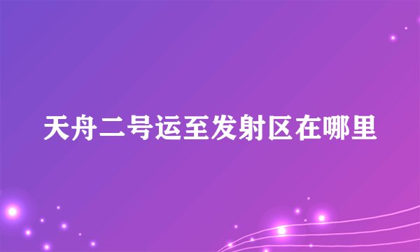 天舟二号运至发射区在哪里