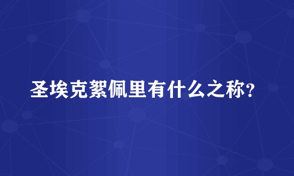 圣埃克絮佩里有什么之称?